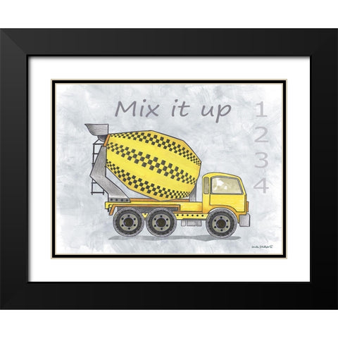 Mix It Up Black Modern Wood Framed Art Print with Double Matting by Phillips, Anita