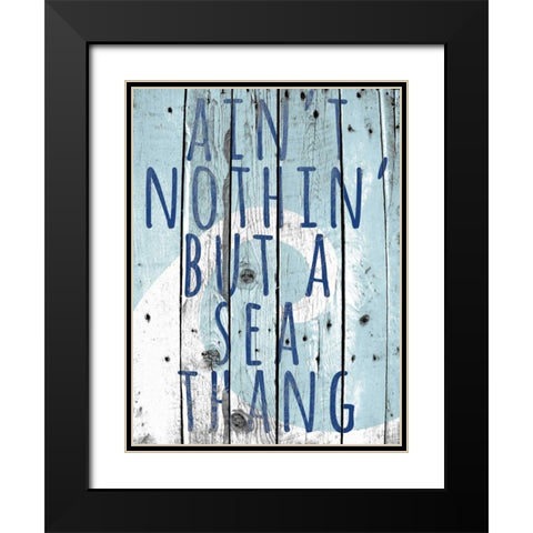Sea Thang Black Modern Wood Framed Art Print with Double Matting by Hutchins, Ashley