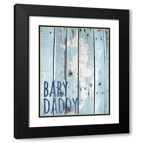 Baby Daddy Black Modern Wood Framed Art Print with Double Matting by Hutchins, Ashley