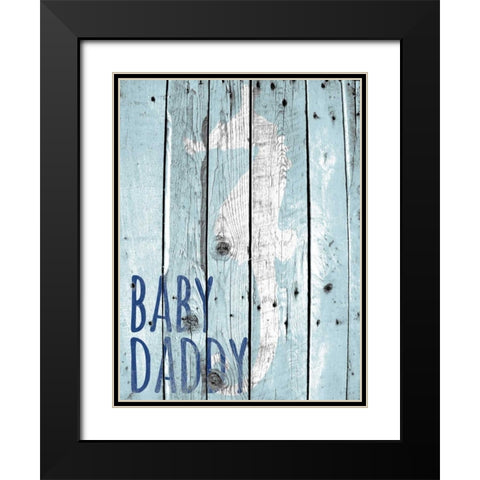 Baby Daddy Black Modern Wood Framed Art Print with Double Matting by Hutchins, Ashley