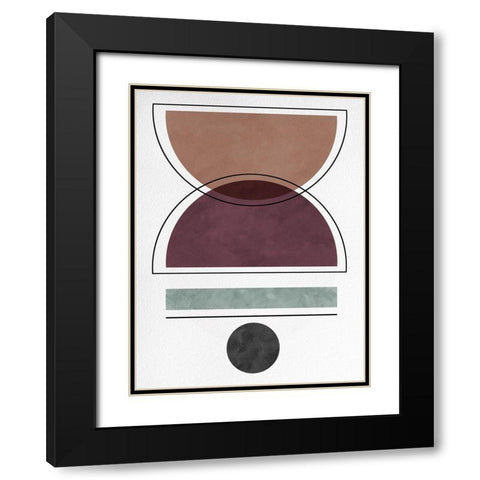 Geo II Black Modern Wood Framed Art Print with Double Matting by Hutchins, Ashley