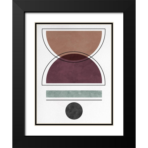 Geo II Black Modern Wood Framed Art Print with Double Matting by Hutchins, Ashley