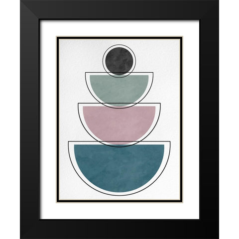 Geo I Black Modern Wood Framed Art Print with Double Matting by Hutchins, Ashley