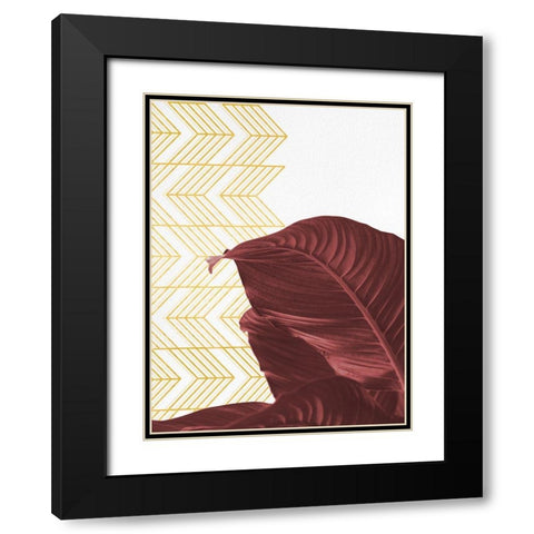 Red Black Modern Wood Framed Art Print with Double Matting by Hutchins, Ashley