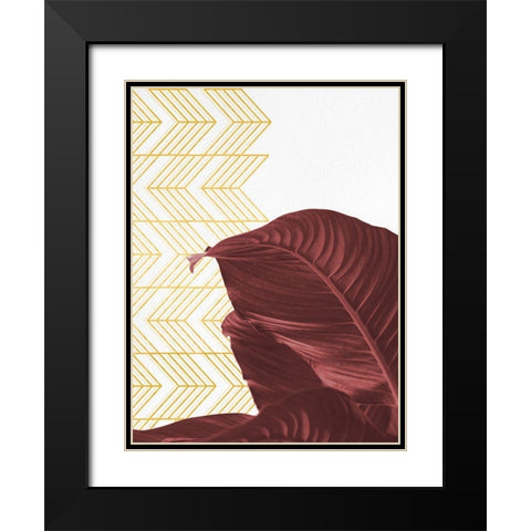 Red Black Modern Wood Framed Art Print with Double Matting by Hutchins, Ashley