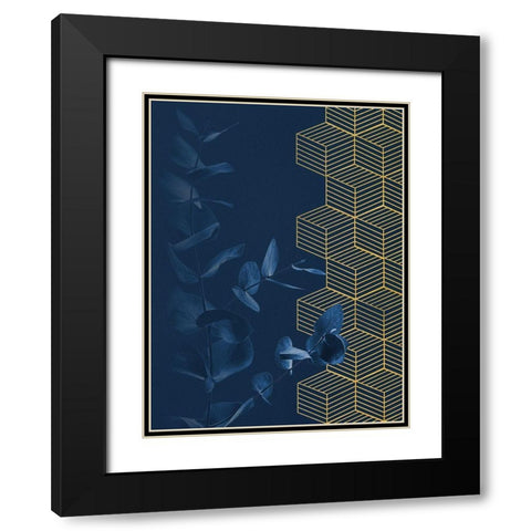 Blue II Black Modern Wood Framed Art Print with Double Matting by Hutchins, Ashley