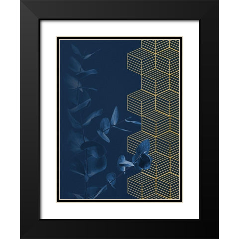 Blue II Black Modern Wood Framed Art Print with Double Matting by Hutchins, Ashley