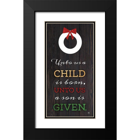 Unto Us   Black Modern Wood Framed Art Print with Double Matting by Perrenoud, Aubree