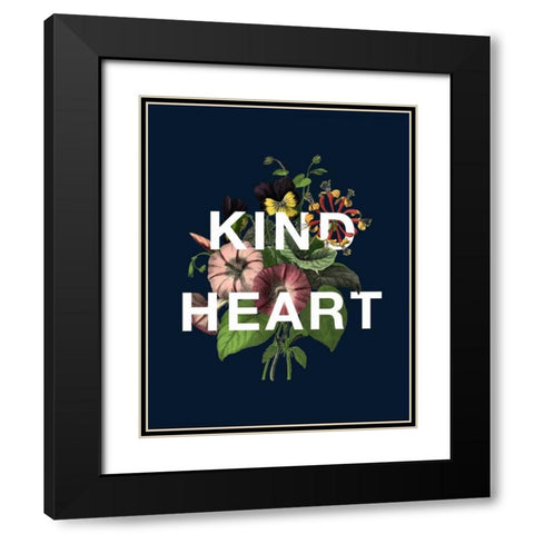 Kind Heart Black Modern Wood Framed Art Print with Double Matting by Perrenoud, Aubree