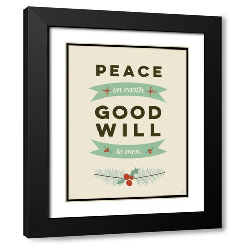 Peace on Earth Black Modern Wood Framed Art Print with Double Matting by Perrenoud, Aubree