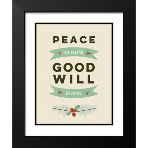 Peace on Earth Black Modern Wood Framed Art Print with Double Matting by Perrenoud, Aubree