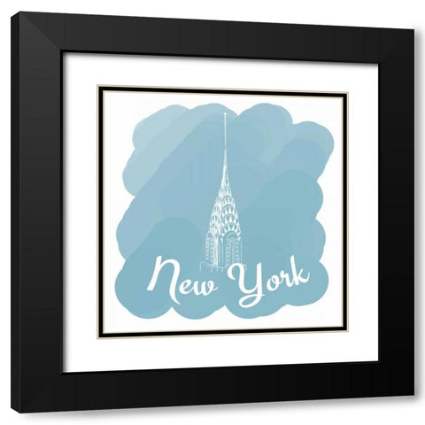New York Black Modern Wood Framed Art Print with Double Matting by Perrenoud, Aubree