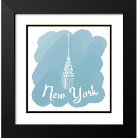 New York Black Modern Wood Framed Art Print with Double Matting by Perrenoud, Aubree