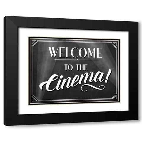 Welcome to the Cinema! Black Modern Wood Framed Art Print with Double Matting by Perrenoud, Aubree