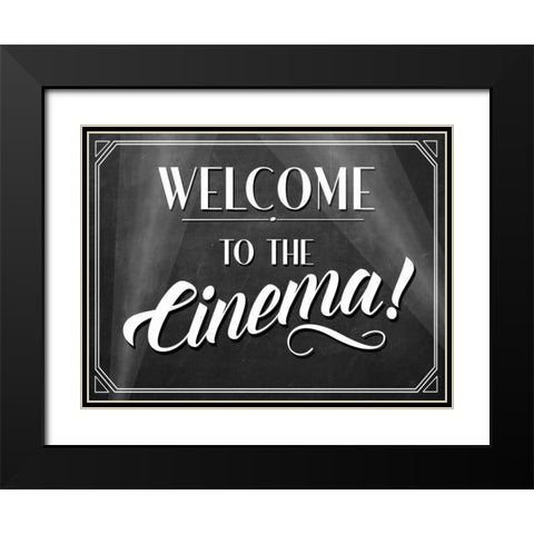 Welcome to the Cinema! Black Modern Wood Framed Art Print with Double Matting by Perrenoud, Aubree
