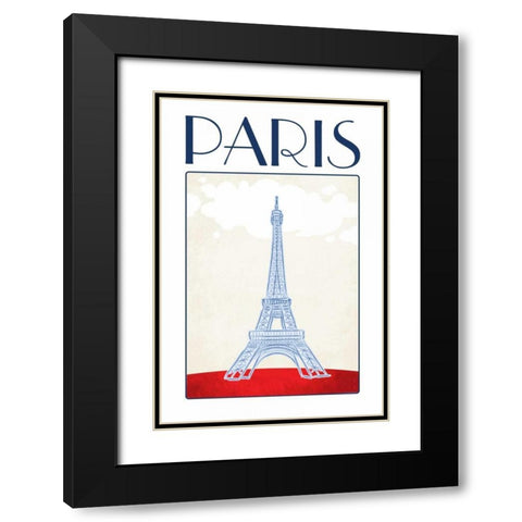 Paris Black Modern Wood Framed Art Print with Double Matting by Perrenoud, Aubree