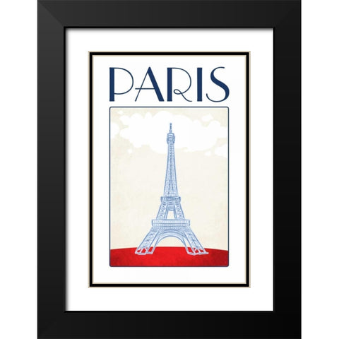 Paris Black Modern Wood Framed Art Print with Double Matting by Perrenoud, Aubree