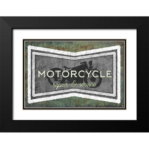 Motorcycle Black Modern Wood Framed Art Print with Double Matting by Perrenoud, Aubree