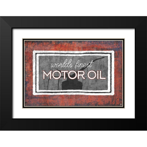 Motor Oil Black Modern Wood Framed Art Print with Double Matting by Perrenoud, Aubree
