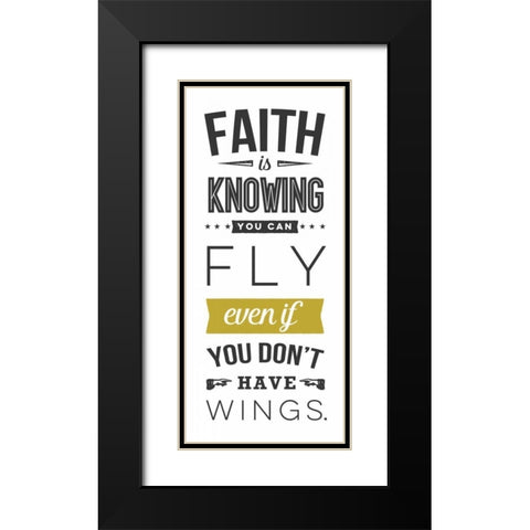 Faith - White Black Modern Wood Framed Art Print with Double Matting by Perrenoud, Aubree