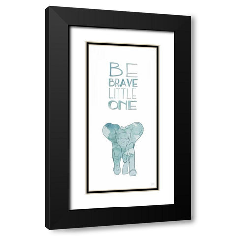 Brave Little One Black Modern Wood Framed Art Print with Double Matting by Perrenoud, Aubree