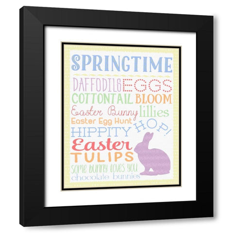 Springtime Black Modern Wood Framed Art Print with Double Matting by Perrenoud, Aubree