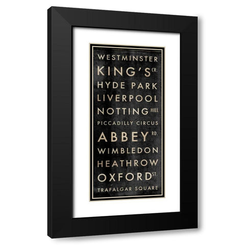 London Subway Black Modern Wood Framed Art Print with Double Matting by Perrenoud, Aubree