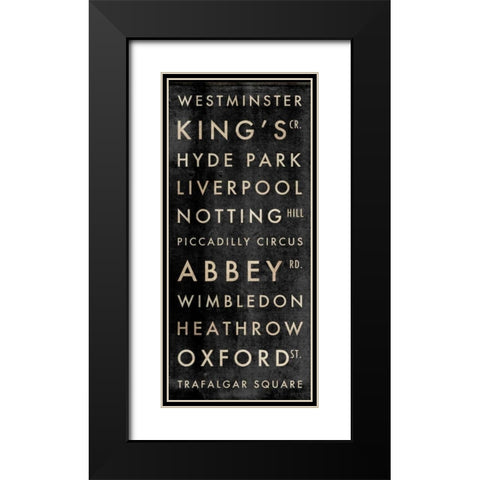 London Subway Black Modern Wood Framed Art Print with Double Matting by Perrenoud, Aubree