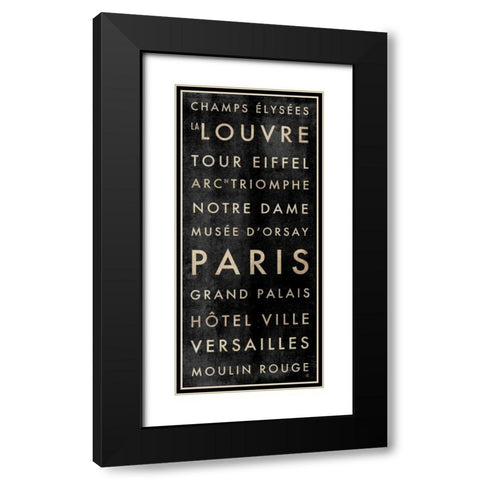 Paris Subway Black Modern Wood Framed Art Print with Double Matting by Perrenoud, Aubree