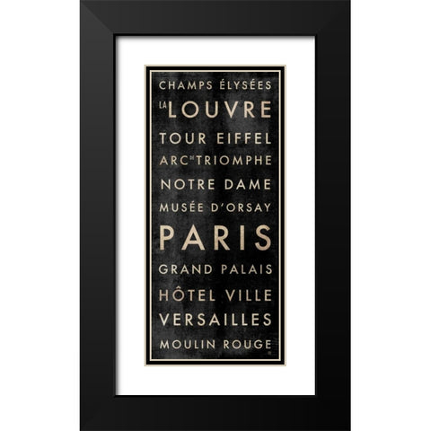 Paris Subway Black Modern Wood Framed Art Print with Double Matting by Perrenoud, Aubree