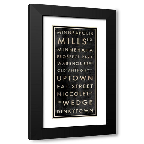 Minneapolis Subway Black Modern Wood Framed Art Print with Double Matting by Perrenoud, Aubree