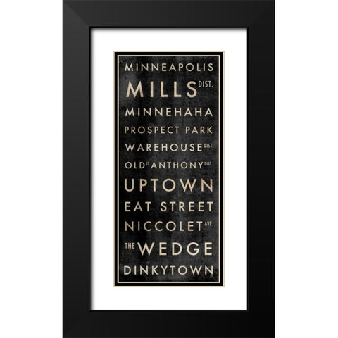 Minneapolis Subway Black Modern Wood Framed Art Print with Double Matting by Perrenoud, Aubree