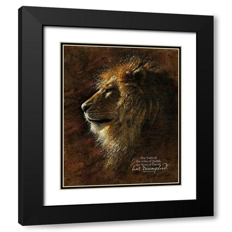 His Majesty - Revelations Verse Black Modern Wood Framed Art Print with Double Matting by Bogle, Collin