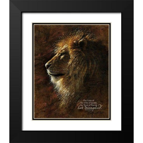His Majesty - Revelations Verse Black Modern Wood Framed Art Print with Double Matting by Bogle, Collin