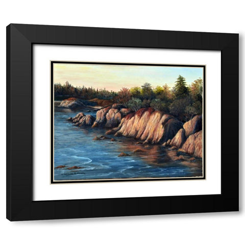 Carmel Sunset Black Modern Wood Framed Art Print with Double Matting by Felisky, Barbara