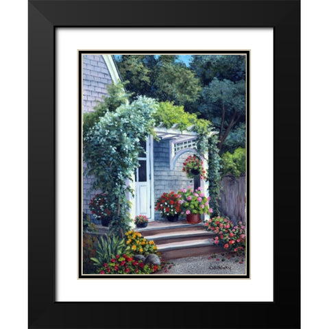 Gray House Arbor Black Modern Wood Framed Art Print with Double Matting by Felisky, Barbara
