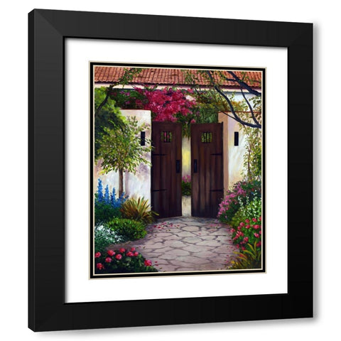 Spanish Gates Black Modern Wood Framed Art Print with Double Matting by Felisky, Barbara