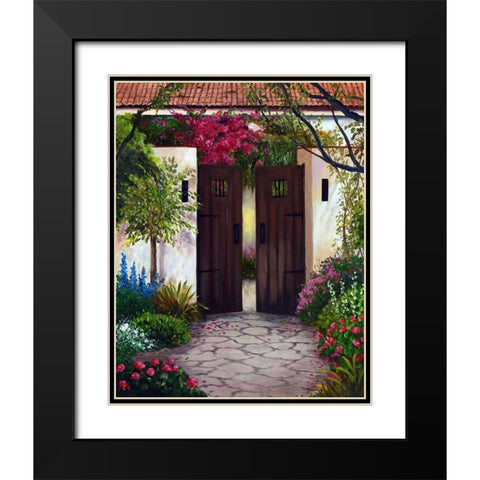 Spanish Gates Black Modern Wood Framed Art Print with Double Matting by Felisky, Barbara