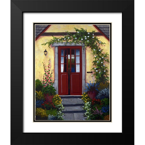 Welcoming Doors Black Modern Wood Framed Art Print with Double Matting by Felisky, Barbara