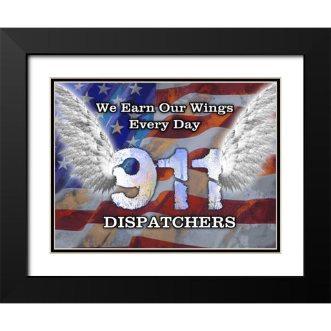 Our Wings Black Modern Wood Framed Art Print with Double Matting by Baldwin, Jim