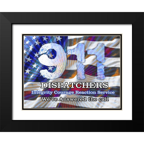 Dispatchers Black Modern Wood Framed Art Print with Double Matting by Baldwin, Jim