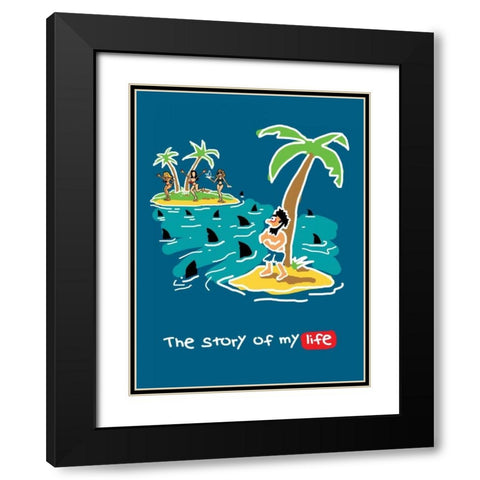 My Life Black Modern Wood Framed Art Print with Double Matting by Baldwin, Jim