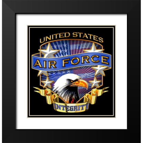 Air Force Black Modern Wood Framed Art Print with Double Matting by Baldwin, Jim
