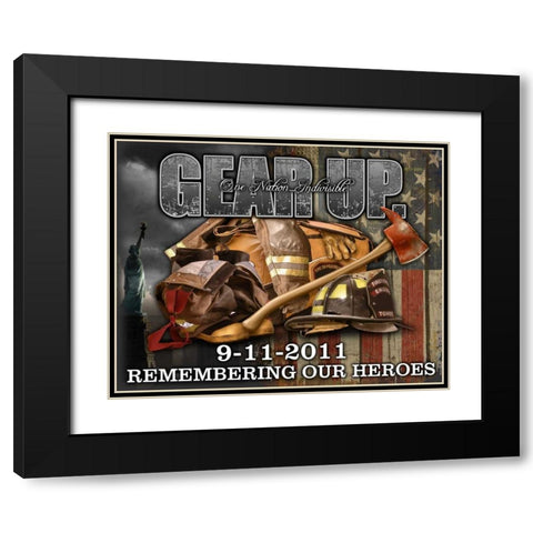 Gear Up Black Modern Wood Framed Art Print with Double Matting by Baldwin, Jim