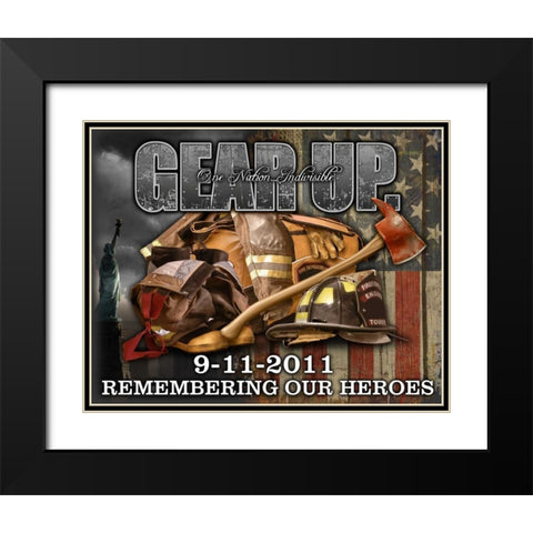 Gear Up Black Modern Wood Framed Art Print with Double Matting by Baldwin, Jim