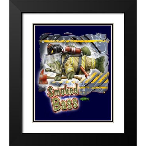Smoked Bass Black Modern Wood Framed Art Print with Double Matting by Baldwin, Jim