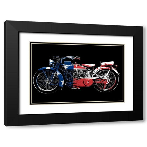 American Hog Black Modern Wood Framed Art Print with Double Matting by Baldwin, Jim