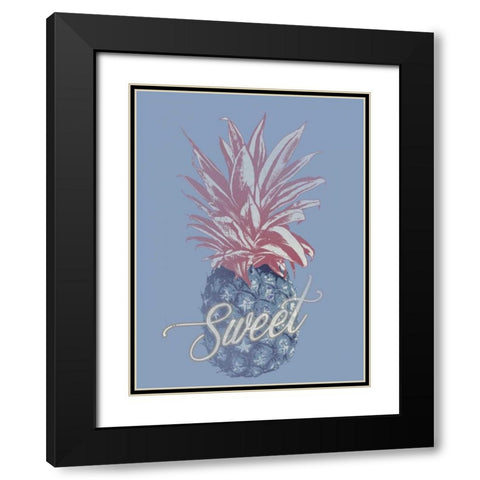 Pineapple Sweet Black Modern Wood Framed Art Print with Double Matting by Baldwin, Jim