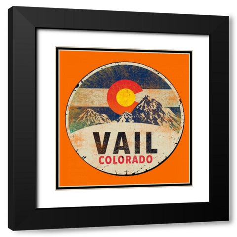 Vail Black Modern Wood Framed Art Print with Double Matting by Baldwin, Jim