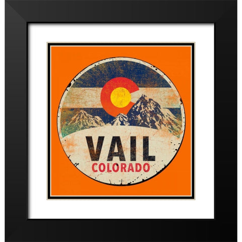 Vail Black Modern Wood Framed Art Print with Double Matting by Baldwin, Jim